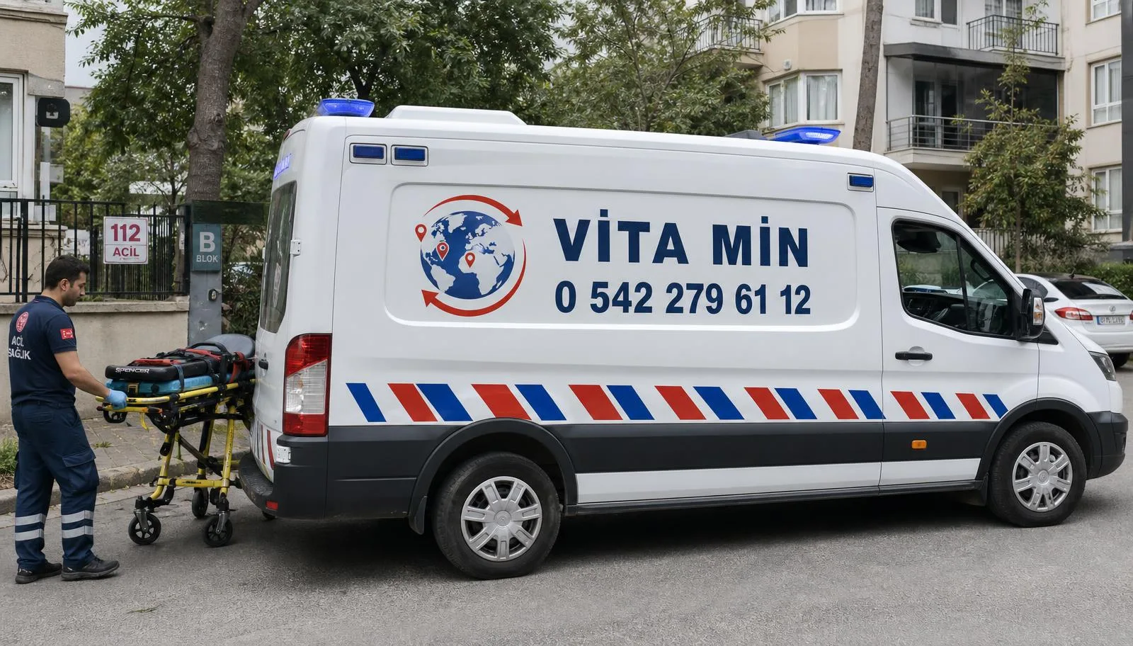 Hasta nakil ambulansı - sedyeli hasta transferi için donanımlı ambulans